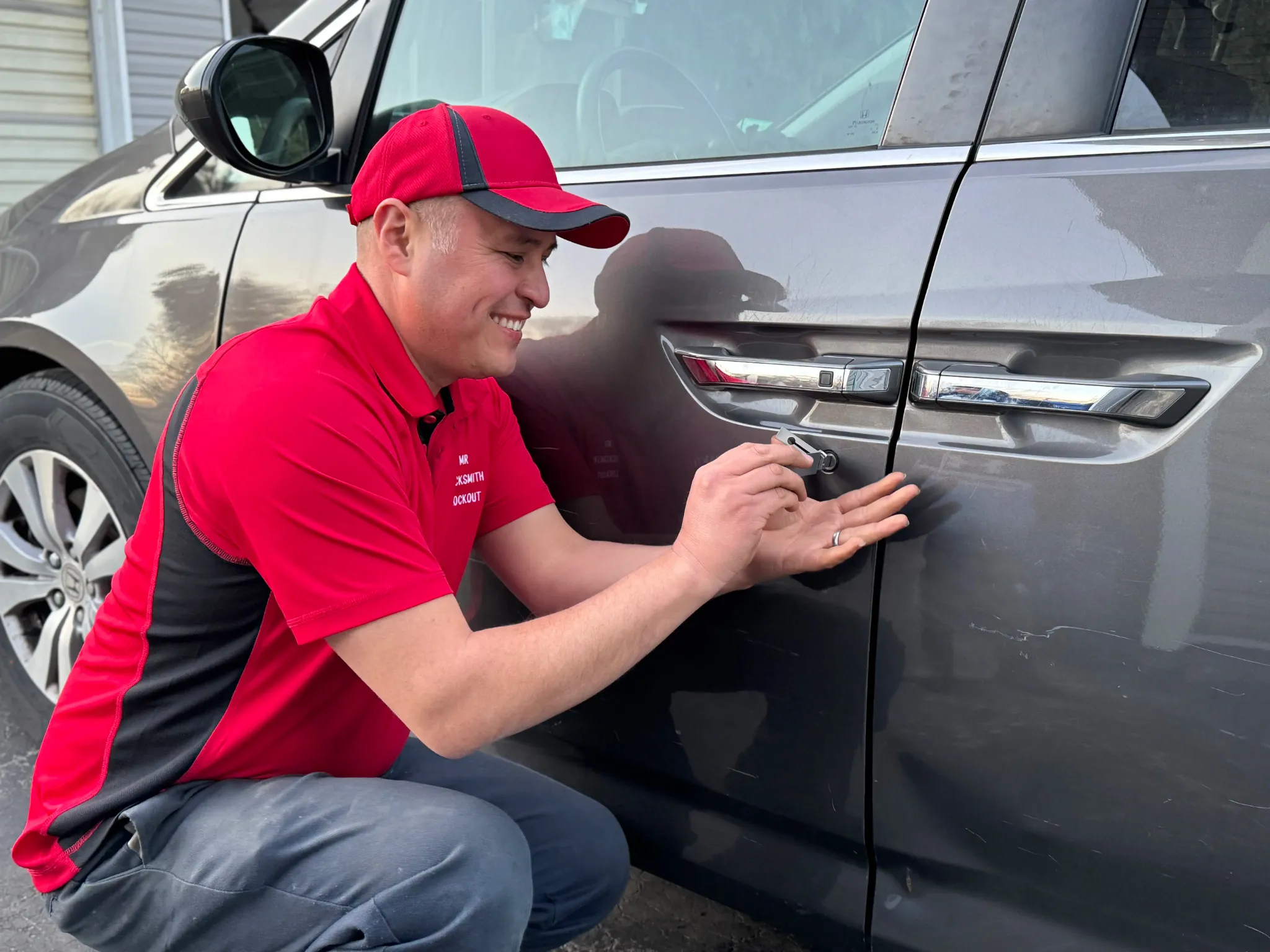 Dante Salcedo responding to a customer lockout call